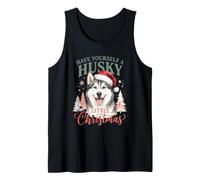 Husky Christmas Siberian Husky Dog Owner Holiday Xmas Débardeur