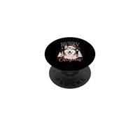 Husky Christmas Siberian Husky Dog Owner Holiday Xmas PopSockets PopGrip Adhésif