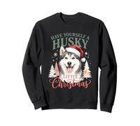 Husky Christmas Siberian Husky Dog Owner Holiday Xmas Sweatshirt