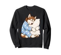 Husky de Sibérie endormi dans Un Pyjama Mignon pour Chien Sweatshirt