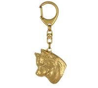 Husky de Sibérie, Husky sibérien - Porte-clés doré avec chien, décoration de sac