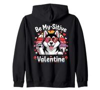 Husky de Sibirie Vintage Be My-Sitive Valentine Lover Chien Mignon Sweat à Capuche