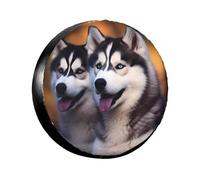 Husky Dog - Housse de protection de pneu universelle imperméable pour SUV, camion, remorque, ajustement ajustable. 35,6 cm