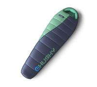 Husky Emotion Sac de couchage 4 saisons jusqu'à -20 °C, sac de couchage sarcophage d'hiver chaud pour adultes, sac de couchage d'hiver pour camping, trekking et extérieur (bleu/menthe, 210 x 85 cm)