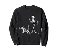 Husky et Squelette de Sibérie Amusants pour Halloween Sweatshirt