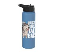 Husky Girls Talk Back Funny Husky Sibérien Husky Stainless Steel Insulated Water Bottle