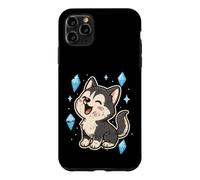 Husky Heureux avec Cristaux Coque pour iPhone 11 Pro Max