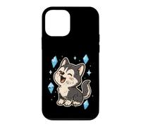 Husky Heureux avec Cristaux Coque pour iPhone 12 Mini