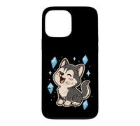 Husky Heureux avec Cristaux Coque pour iPhone 13 Pro Max
