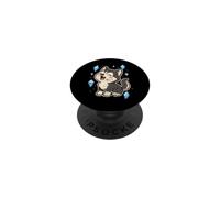 Husky Heureux avec Cristaux PopSockets PopGrip Adhésif