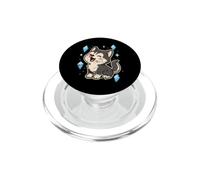 Husky Heureux avec Cristaux PopSockets PopGrip pour MagSafe