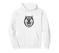 Husky Howl Awkward Objectif pour Selfie Motif œil de Poisson Sweat à Capuche