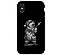 Husky Jouant de la Guitare pour Les Amoureux des Chiens de Noël Coque pour iPhone X/XS