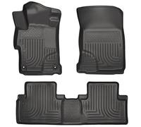 Husky Liners 99441 Compatible avec Honda Civic 2014-15 - avec 4 Portes Weatherbeater Avant et 2ème siège, Noir