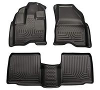 Husky Liners Custom Fit WeatherBeater Front and Second Seat Floor Liner Set for Select Lincoln MKS Models (Black) by Husky Liners