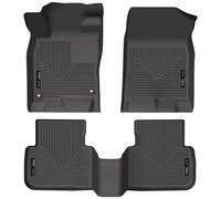 Husky Liners | Série Weatherbeater | Revêtements de Sol Avant et 2e rangée - Noir | 95521 | Convient pour Honda Civic à hayon/berline 2022, Acura Integra Hatchback 2023