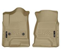 Husky Liners Weatherbeater 18233 Lot de 2 Tapis de Sol pour Chevrolet Silverado, GMC Sierra, Cadillac Escalade et ESV, Yukon et XL, Suburban, Tahoe (Voir la Description) | Rangée Avant, Brun Clair -