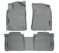 Husky Liners Weatherbeater Floor Mats | Fits 2007-2011 Toyota Camry | Front & 2nd Row, 3-pc Grey - 98512