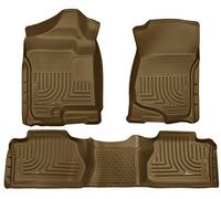 Husky Liners Weatherbeater Floor Mats | Fits 2007-2014 Chevrolet Suburban 1500 & GMC Yukon XL1500; 2007-2013 Cadillac Escalade EXT & Chevrolet Avalanche | Front & 2nd Row, 3-pc Tan - 98263