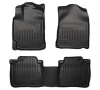 Husky Liners Weatherbeater Floor Mats | Fits 2010-2015 Lexus RX350 & Lexus RX450H | Front & 2nd Row, 3-pc Black - 99551