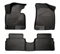 Husky Liners Weatherbeater Floor Mats | Fits 2011-2013 Hyundai Tucson; 2014-2015 Hyundai Tucson w/Factory Carpet Mat Retaining Posts | Front & 2nd Row, 3-pc Black - 98881
