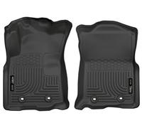 Husky Liners Weatherbeater Floor Mats | Fits 2018-2024 Toyota Tacoma, Double Cab & Access Cab Only (Manual Trans w/Shifter) | Front Row, 2-pc Black - 13981