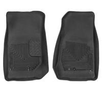 Husky Liners X-act Contour Tapis de Sol | Compatible avec Jeep Wrangler JK 2007-2018 | Rangée Avant, 2 pièces Noires - 53571