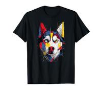 Husky Lover Colorful Art Dog pour Homme et Femme T-Shirt