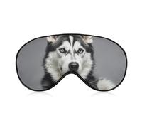 Husky Masque pour les yeux de chien pour homme et femme, respirant et réglable, masque de sommeil ultra doux, léger, pour avion, sieste, sommeil nocturne