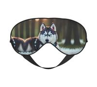 Husky Masque pour les yeux double face avec sangle réglable, bloque la lumière
