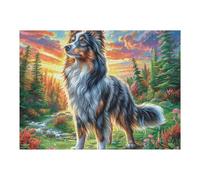 Husky Mignon mer de Fleurs 500 Pièces Puzzle pour Ado en Carton Anti-Déchirure Facile Débutant Jeu De Société Soirée Entre Amis Cadeau Anniversaire Petit Prix 500 PCS/52×38cm
