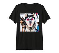 Husky Mushing et traîneau pour Chien T-Shirt Haut de Gamme
