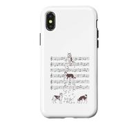 Husky Note de Musique Clef Musicien Chien Husky Mignon Coque pour iPhone X/XS
