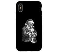 Husky Père Noël Amoureux des Chiens Coque pour iPhone X/XS