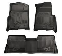 Husky Sacs conçu sur Mesure Avant et Second Siège de Sol Ensemble de Liner pour Certains modèles de Ford F-250/F-350 (Noir) par Husky Sacs