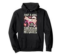 Husky Sibérien Just A Girl Who Loves Dog Fleur Femme Floral Sweat à Capuche