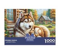 Husky Sibérienne 1000 Piece Jigsaw Puzzle for Adults Family Challenge Toys Stress Relief Puzzle Exercise The Memory of The Brain for Adults and Kids, Age 12 Years Up 38x26cm/1000pcs