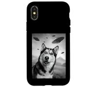 Husky UFO Funny Coque pour iPhone X/XS