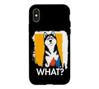 Husky What? Chien Meme Sibérien Husky drôle Dire Chien Coque pour iPhone X/XS