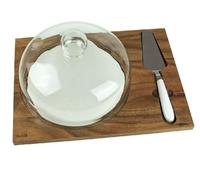 Husla 73976 Serving Board en bois/verre/céramique