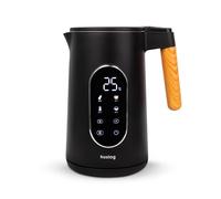 Huslog Bouilloire Électrique 1,7L avec Écran Tactile, 5 Programmes, Température Réglable 40-100 °C, Fonction Maintien au Chaud, Acier Inoxydable, Chauffe Rapide 2200W, Sans Fil, Noir