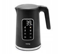 Huslog Bouilloire Électrique 1,7L avec Écran Tactile, 5 Programmes, Température Réglable 40-100 °C, Fonction Maintien au Chaud, Acier Inoxydable, Chauffe Rapide 2200W, Sans Fil, Noir