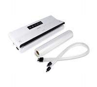 Huslog Machine Sous Vide Alimentaire 125W, 6,5 L/min, Soudeuse 30 cm pour Mode Sec & Humide, Idéale Cuisson Sous Vide, avec Rouleau 3 m x 28 cm, Tuyau et Adaptateurs, Blanc