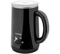 Huslog Mousseur à Lait Électrique 4 en 1, 500W, 240ml, Mousse Chaude & Froide, Chauffe-Lait, Inox Antiadhésif, Arrêt Automatique, Silencieux, pour Café, Chocolat & Cappuccino, Noir Brillant