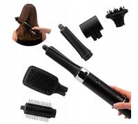 huslog Multistyler 6w1 Brosse soufflante à air chaud 1200 W avec technologie ionique, brosse à air chaud et fer à friser, 3 niveaux de température, câble rotatif à 360 °, pour sécher, lisser et