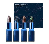 Husoiuy Baume À Lèvres À Teinte Changeante - 4 Sticks de Maquillage - Soin Hydratant Nourrissant Léger Tenue Longue Pour Toutes les Nuances de Peau