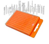 Husoiuy Boîtier pour embouts - Boîte Portable à Compartiments Extractibles,Mallette de Rangement pour Embouts | pour Projets DIY, Atelier, Garage, Outils, Tarauds et Petites Pièces