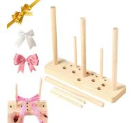 Husoiuy Bow Maker pour Ruban, Outil Bow Maker, Noeud de Ruban en Bois Dur Amovible pour l'arc de Noël de Fabricant de Guirlande, Arc de Cheveux, Corsage, Divers métiers