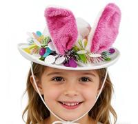 Husoiuy Chapeau à Oreilles de Lapin | Accessoire Festif Saisonnier Pour Tête - Chapeau De Cowboy De Pâques | pour Chasse aux Œufs Fêtes et Célébrations