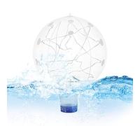 Husoiuy Flotteur pour Pastilles De Chlore Piscine - Distributeur Flottant de Chlore pour Spa,Distributeur Lumineux Flottant Solaire RGB à Changement de Couleur pour Décoration de Jardin Terrasse Fête
